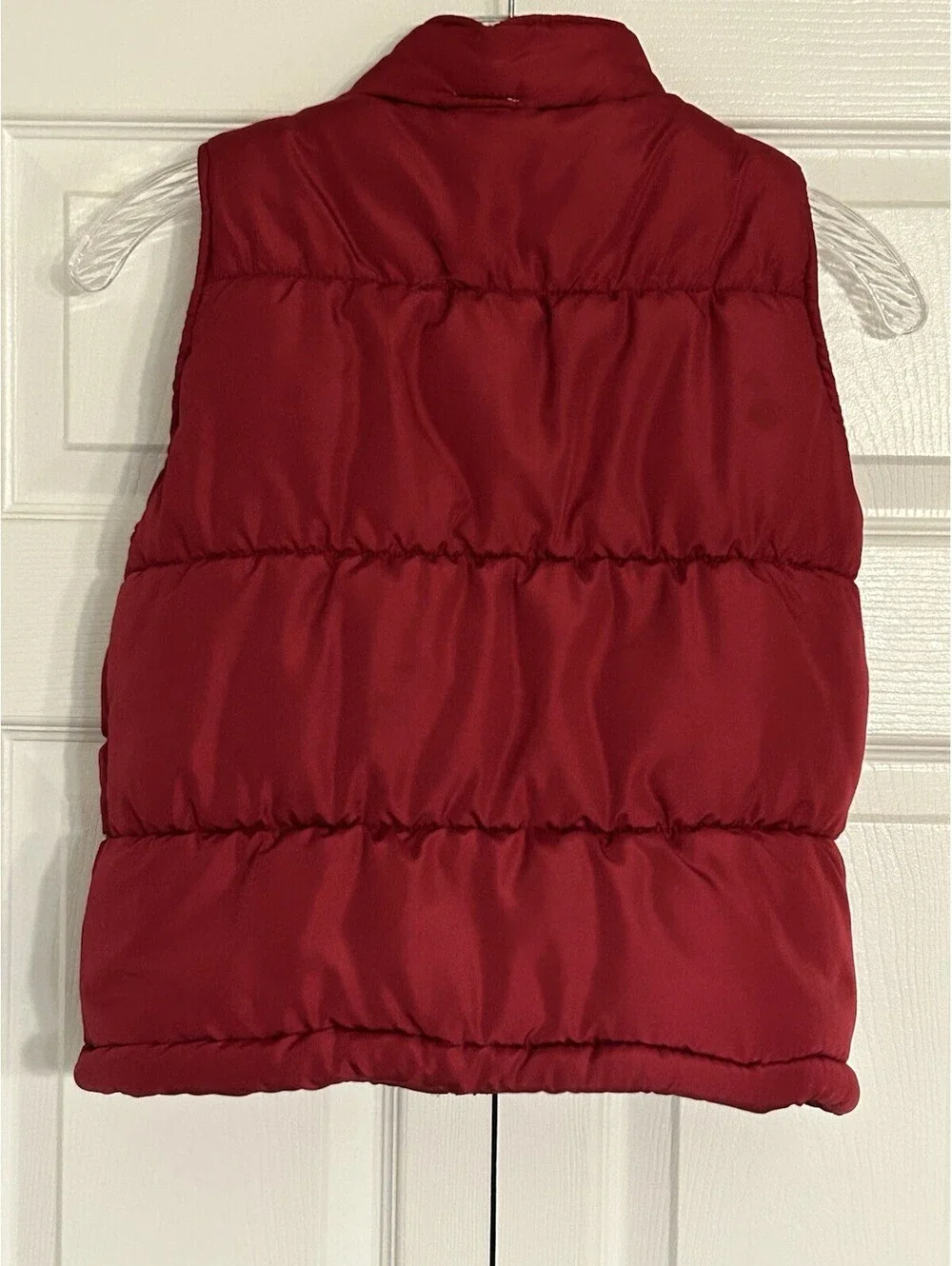 Vest Red/Burgundy Girls Faded Glory Size 10/12(L) Frost Free Full Zip Unicorn